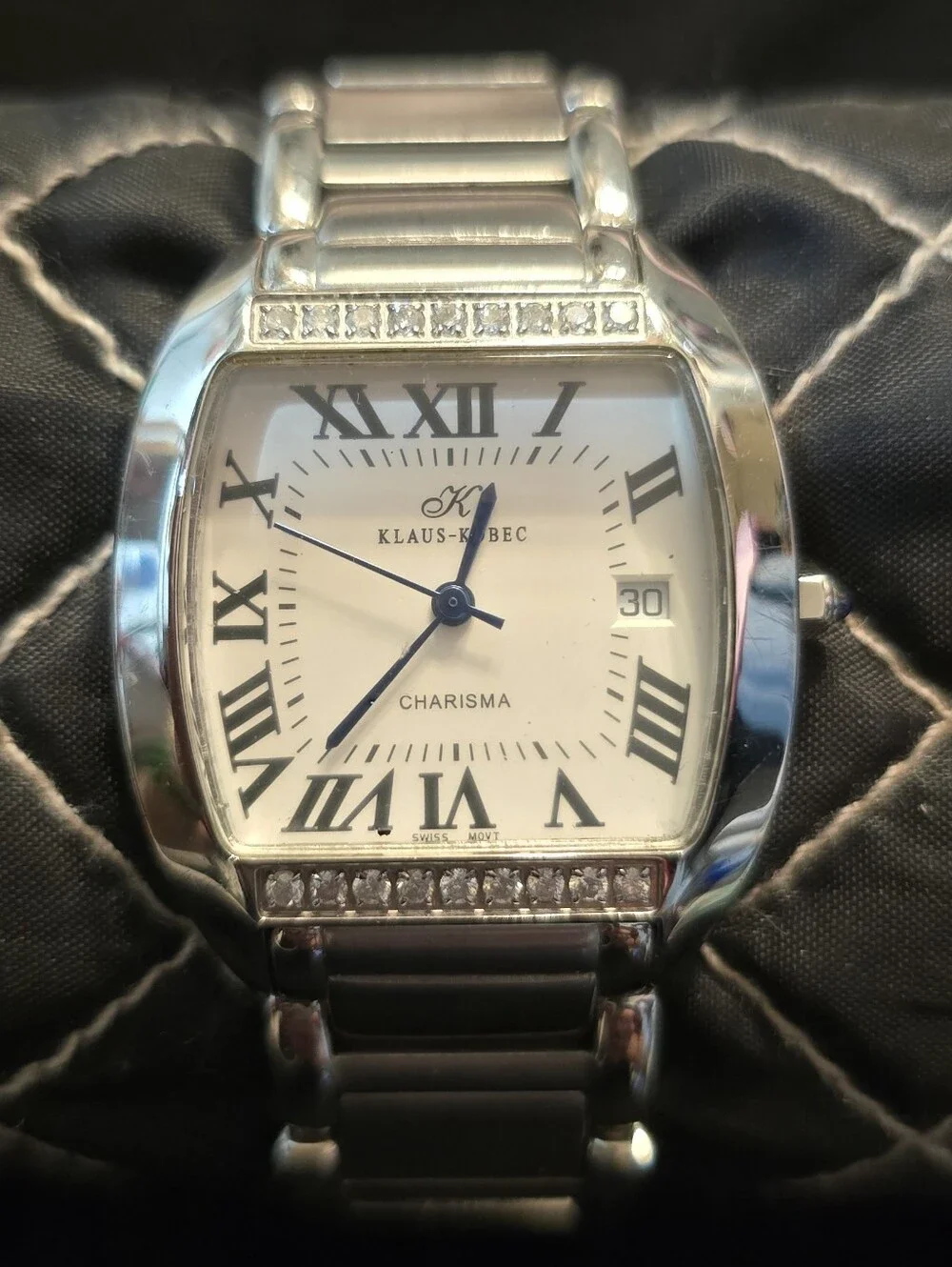 Klaus Kobec Charisma KKG1928D Men's Watch - 18 Diamonds Sapphire Crystal .40TCW